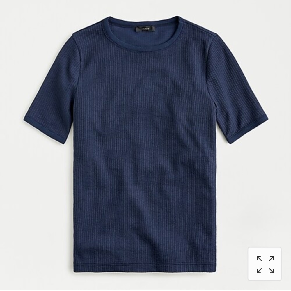 Short-sleeve waffle T-shirt
